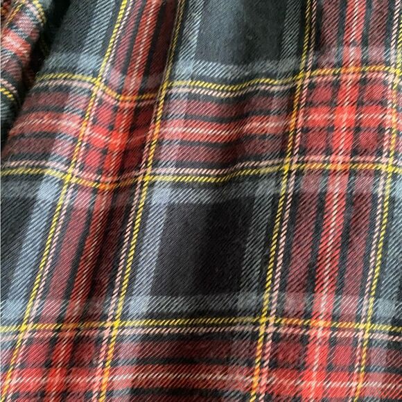 Abercrombie Kids boy Flannel Red Navy Plaid Button Up Long Sleeve Shirt 13/14 - Picture 7 of 7